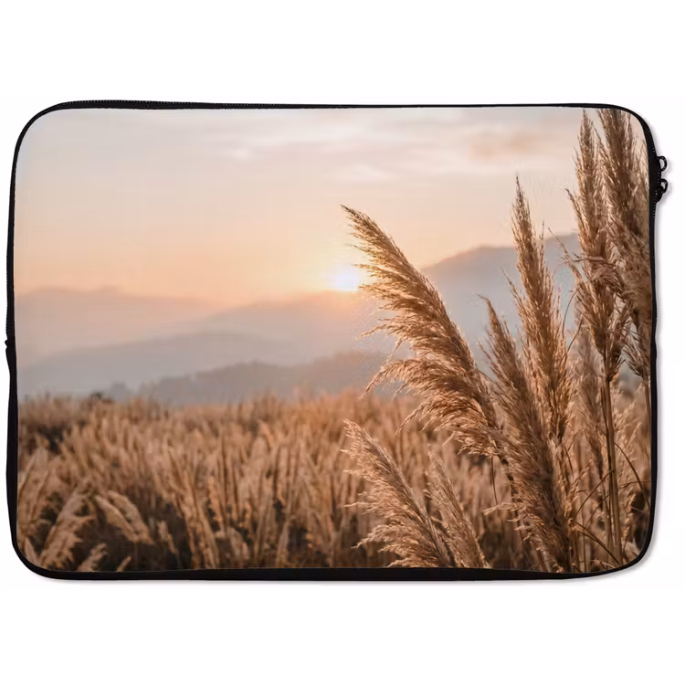 Gras - Veld - Zon - Natuur laptophoes neopreen klein -zkaufland3dotto