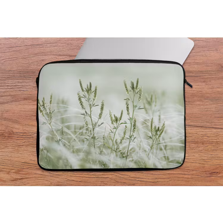 Grassen - Minimalistisch - Groen laptophoes neopreen klein -tafel