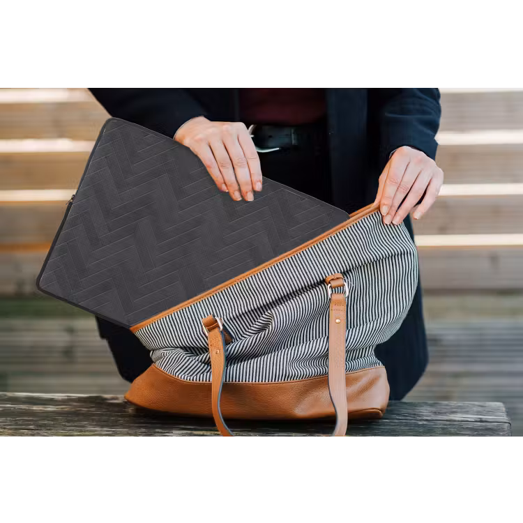 Visgraat - Wandtegel - Donkergrijs laptophoes neopreen klein 279 -tas