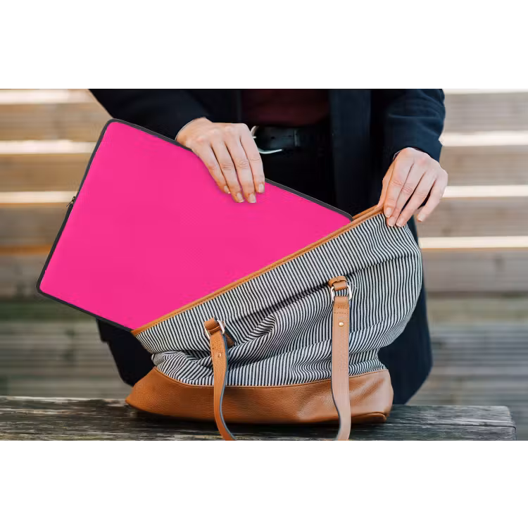 Hot - Fuchsia - Roze laptophoes neopreen klein 279 -tas