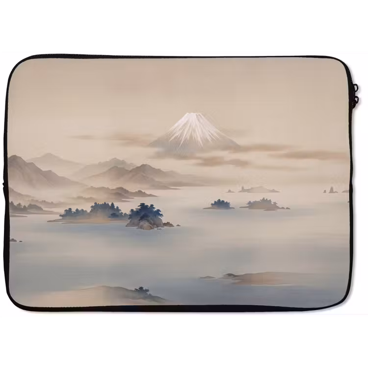 Japans - Landschap - Beige laptophoes neopreen klein -zkaufland3dotto