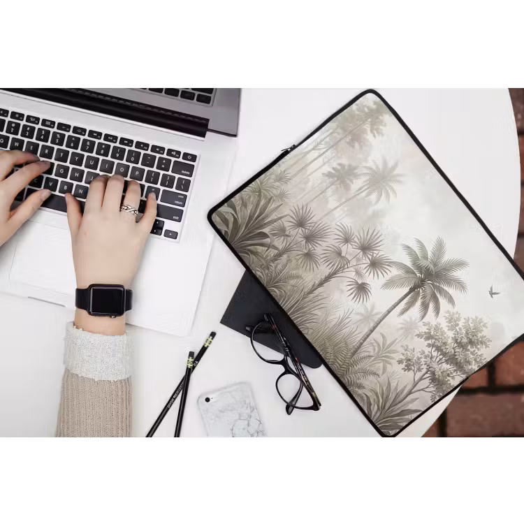 Jungle - Palmbomen - Natuur laptophoes neopreen klein -bureau