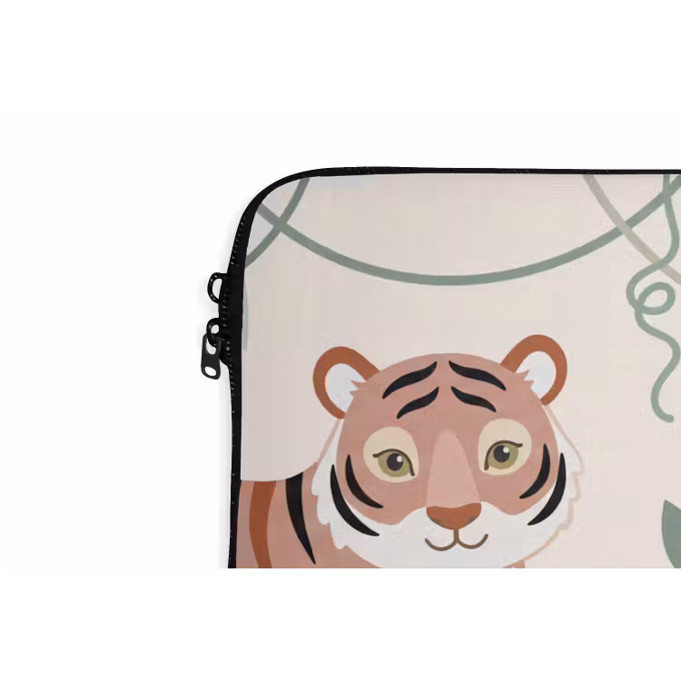 Jungle - Rustiek - Pastel laptophoes neopreen klein -detail