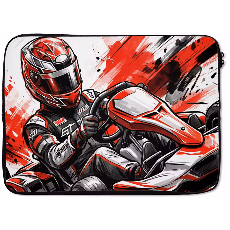Kart - Coureur - Snelheid - Rood laptophoes neopreen klein -zkaufland3dotto