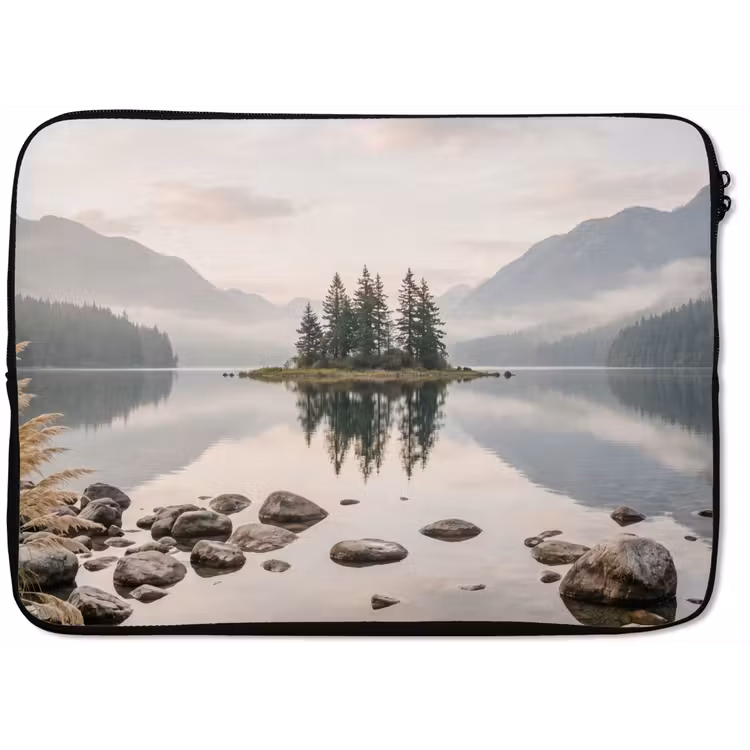 Meer - Bergen - Landschap - Groen laptophoes neopreen klein -zkaufland3dotto