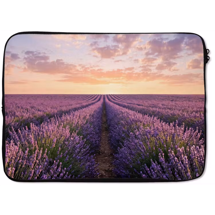 Landschap - Lavendelveld - Paars laptophoes neopreen klein -zkaufland3dotto