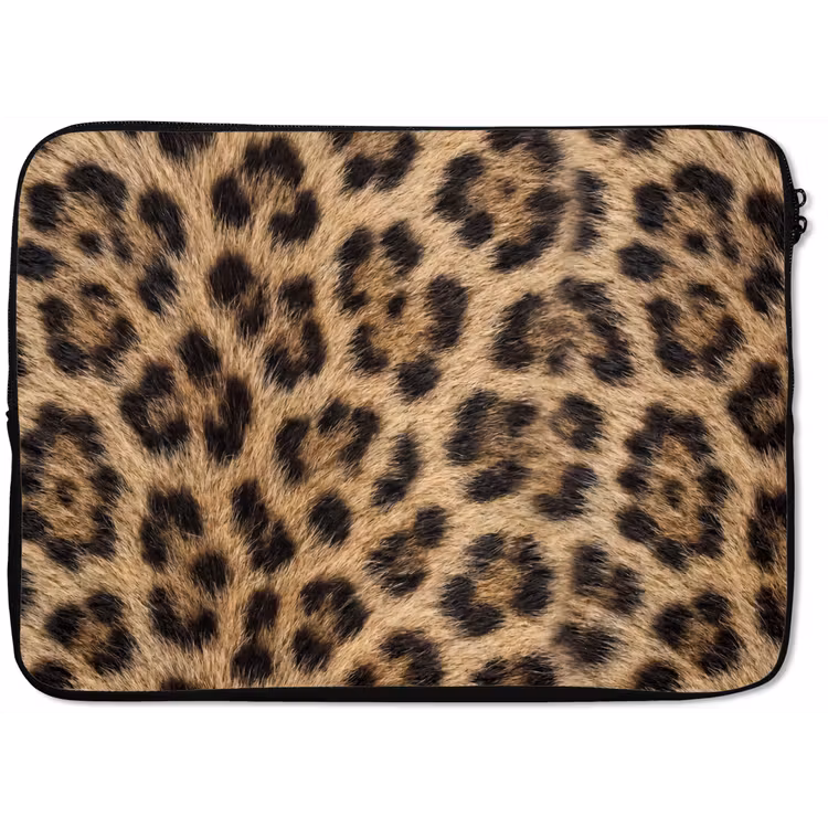 Luipaard - Vacht - Klassiek - Bruin laptophoes neopreen klein -zkaufland3dotto