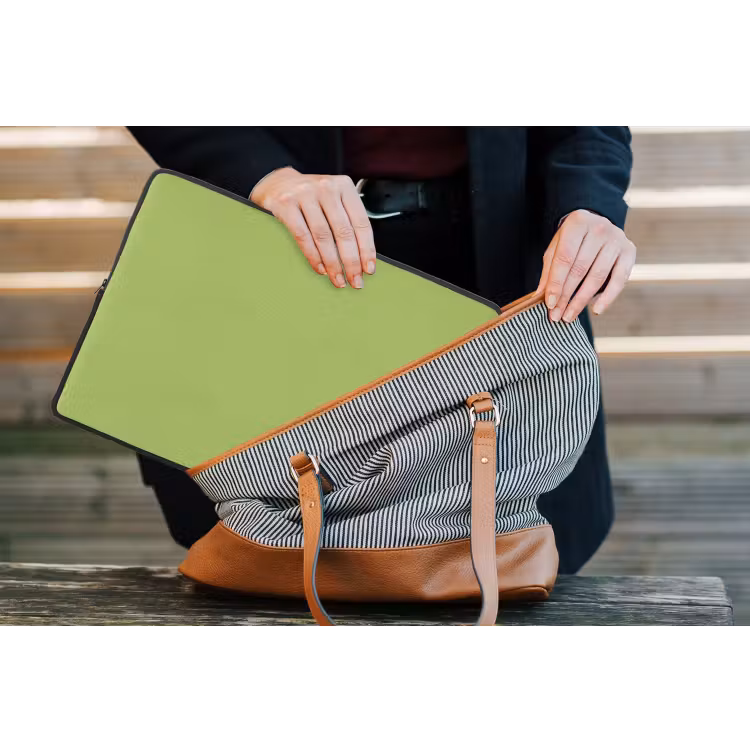 Lime - Glow - Groen laptophoes neopreen klein 279 -tas