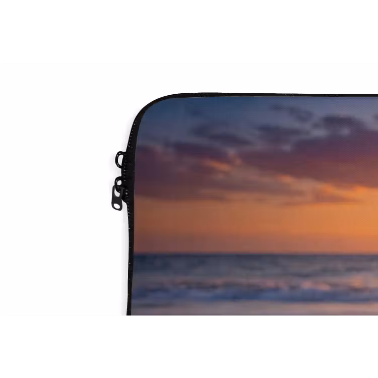 Kreeft - Strand - Natuur - Zonsondergang - Oranje laptophoes neopreen klein -detail