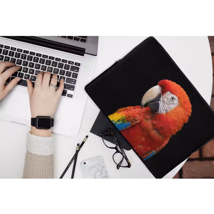 Ara - Portret - Rood laptophoes neopreen klein -bureau