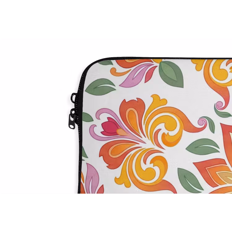 Mandala - Bloemen - Decoratie - Kleurrijk - Abstract laptophoes neopreen klein -detail