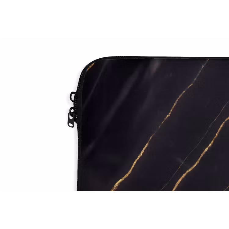 Marmer - Goud - Textuur - Abstract - Zwart laptophoes neopreen klein -detail