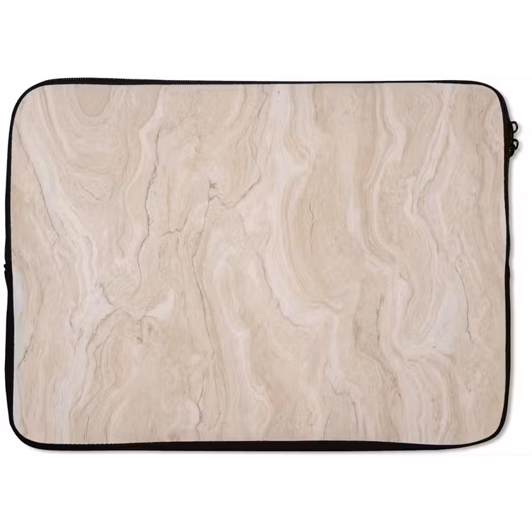 Marmer - Patroon - Beige - Steen - Abstract laptophoes neopreen klein -zkaufland3dotto
