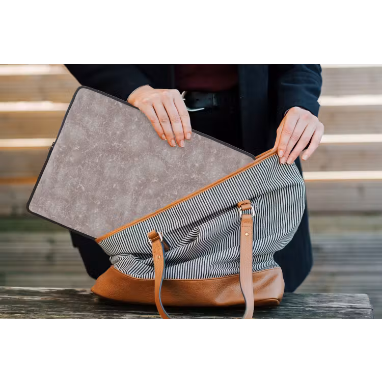 Marmer - Patroon - Mauve laptophoes neopreen klein 279 -tas