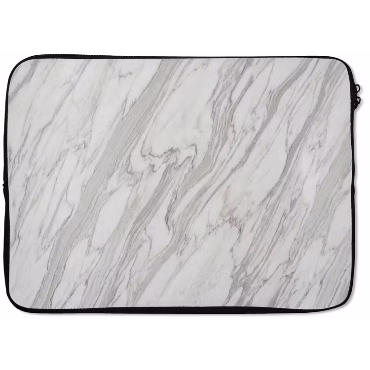 Marmer - Wit - Grijs - Structuur - Modern laptophoes neopreen klein -zkaufland3dotto