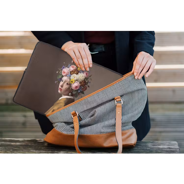 Meesterwerk - Modern - Kleurrijk laptophoes neopreen klein -tas