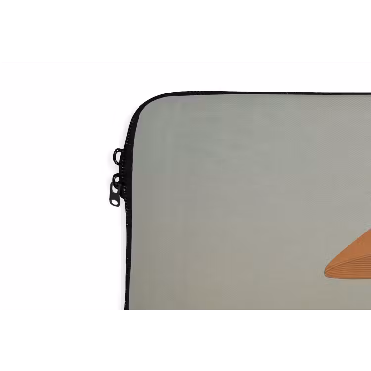 Minimalistisch - Silhouet - Oranje laptophoes neopreen klein -detail