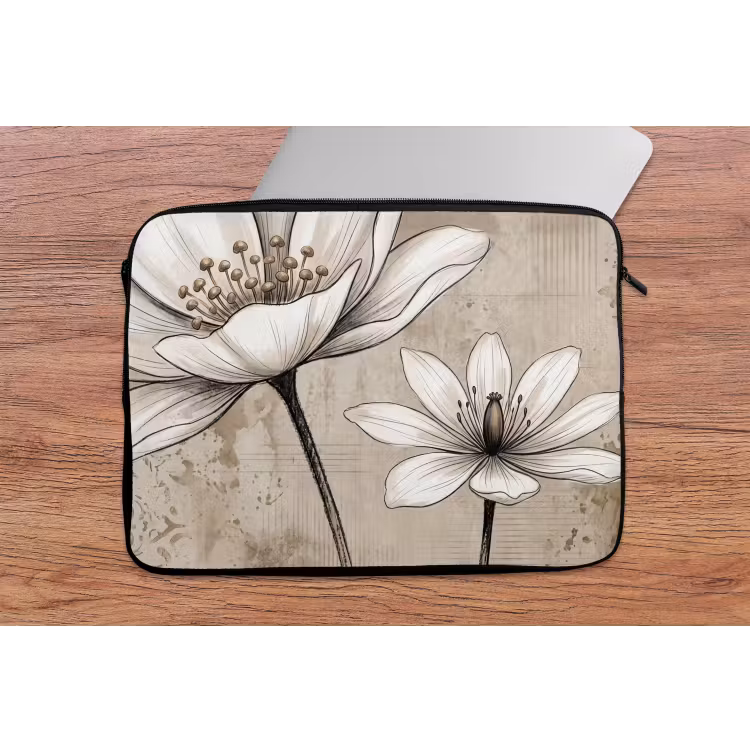 Modern - Design - Wit laptophoes neopreen klein -tafel