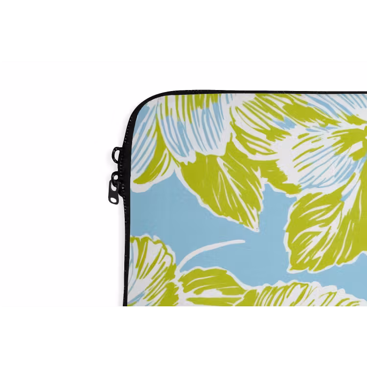Modern - Bloemen - Groen laptophoes neopreen klein 279 -detail
