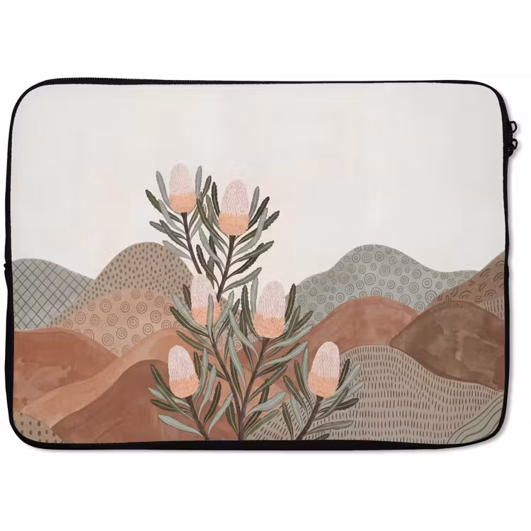 Modern - Heuvels - Terracotta laptophoes neopreen klein -zkaufland3dotto