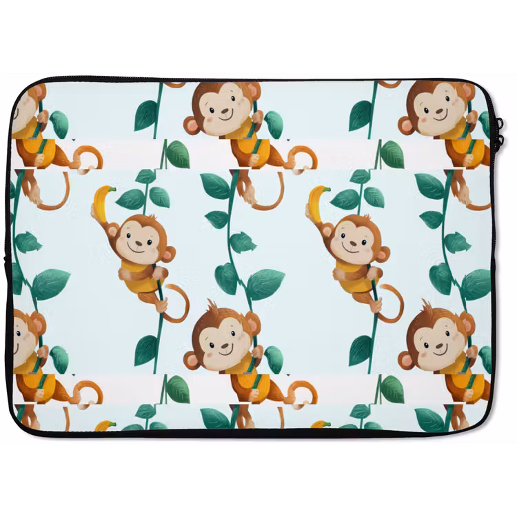 Apen - Lianen - Kleurrijk laptophoes neopreen klein 279 -zkaufland3dotto