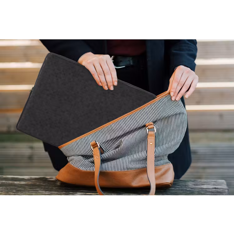 Mozaïek - Patroon - Antraciet - Zwart laptophoes neopreen klein 279 -tas