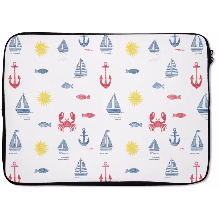 Nautisch - Illustraties - Kleurrijk laptophoes neopreen klein 279 -zkaufland3dotto