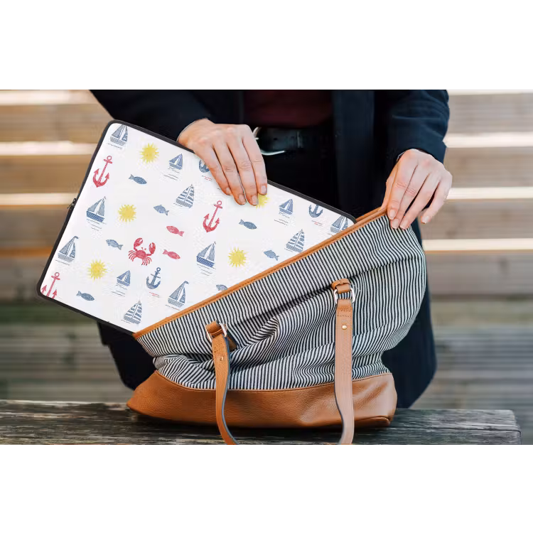 Nautisch - Illustraties - Kleurrijk laptophoes neopreen klein 279 -tas