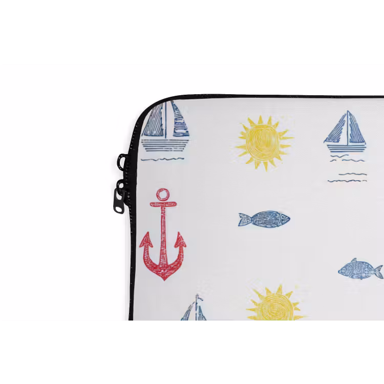 Nautisch - Illustraties - Kleurrijk laptophoes neopreen klein 279 -detail