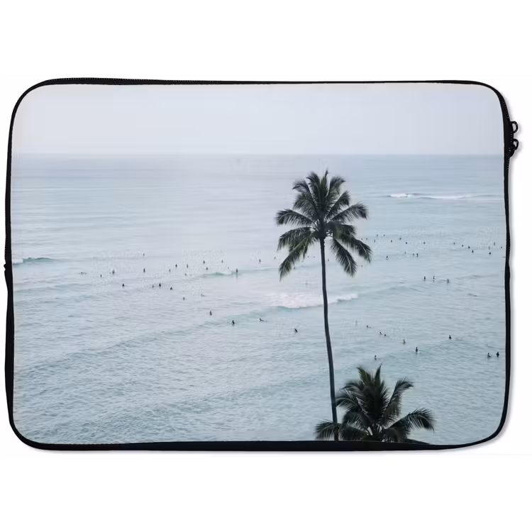 Oceaan - Palmbomen - Surfers laptophoes neopreen klein -zkaufland3dotto