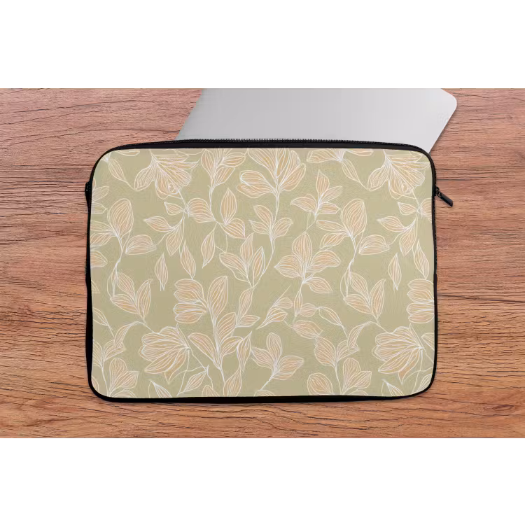 Organisch - Subtiel - Groen laptophoes neopreen klein 279 -tafel