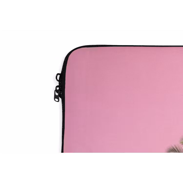 Palmboom - Tropisch - Pink laptophoes neopreen klein -detail