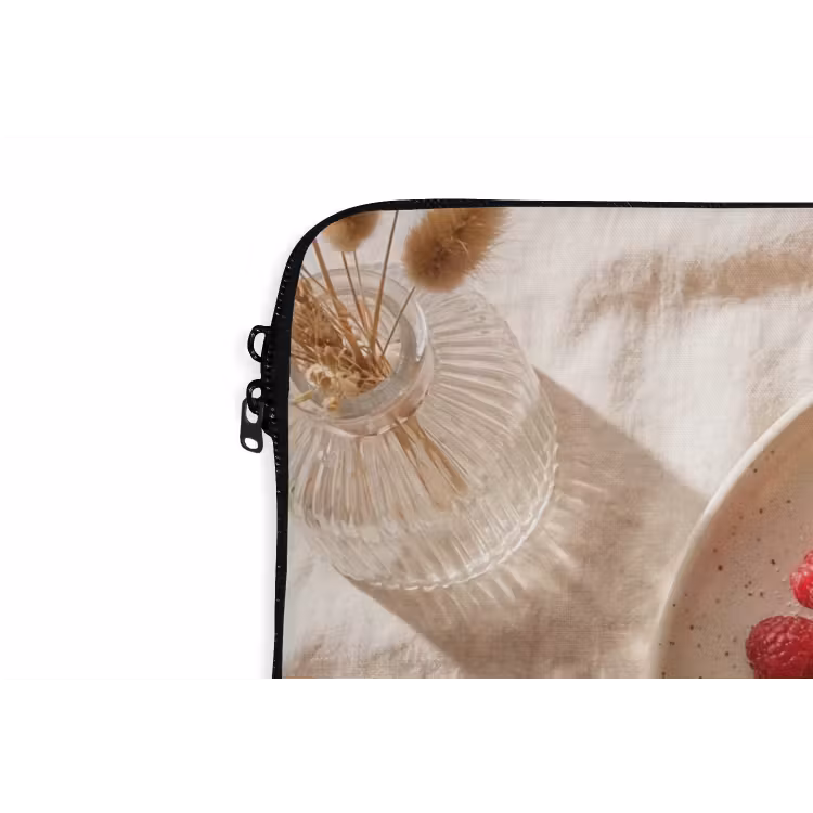 Pannenkoeken - Bessen - Ontbijt - Modern - Beige laptophoes neopreen klein -detail