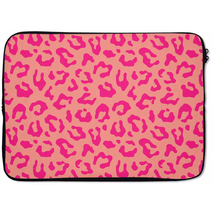 Panterprint - Roze - Dierenprint - Minimalistisch laptophoes neopreen klein -zkaufland3dotto