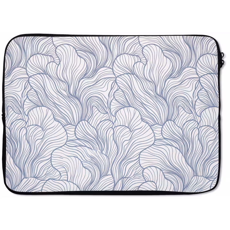 Patroon - Lijnen - Organisch - Abstract - Blauw laptophoes neopreen klein -zkaufland3dotto
