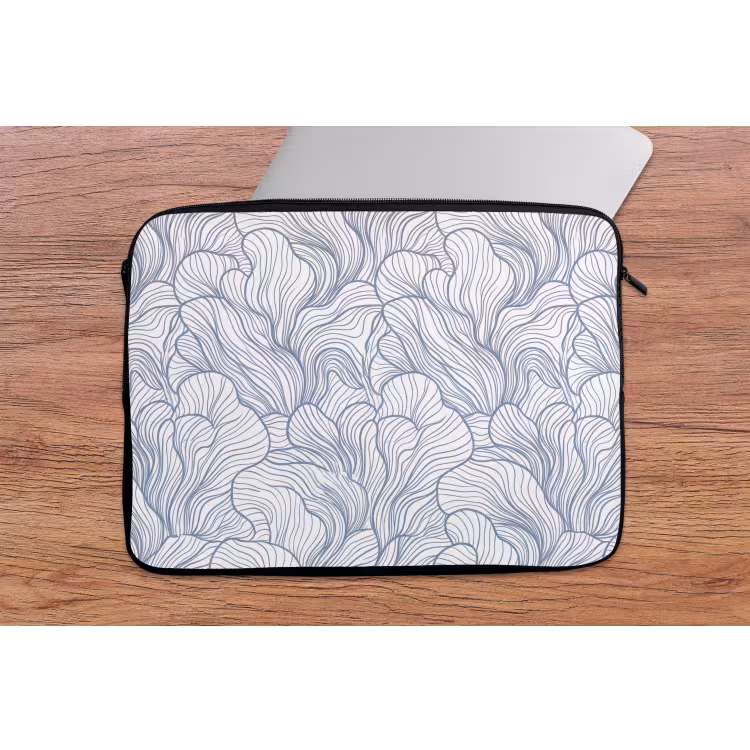 Patroon - Lijnen - Organisch - Abstract - Blauw laptophoes neopreen klein -tafel