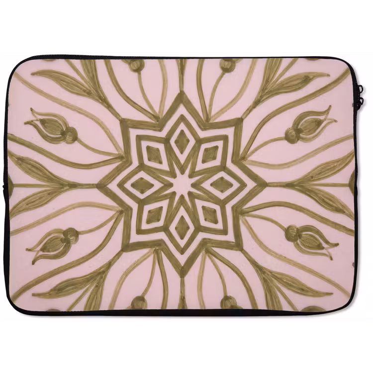 Patroon - Mandala - Decoratie - Abstract - Groen laptophoes neopreen klein -zkaufland3dotto
