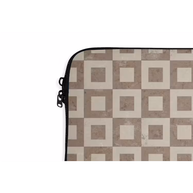 Patroon - Marmer - Beige laptophoes neopreen klein 279 -detail