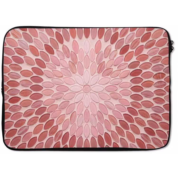 Patroon - Mozaïek - Ovaal - Abstract - Roze laptophoes neopreen klein -zkaufland3dotto