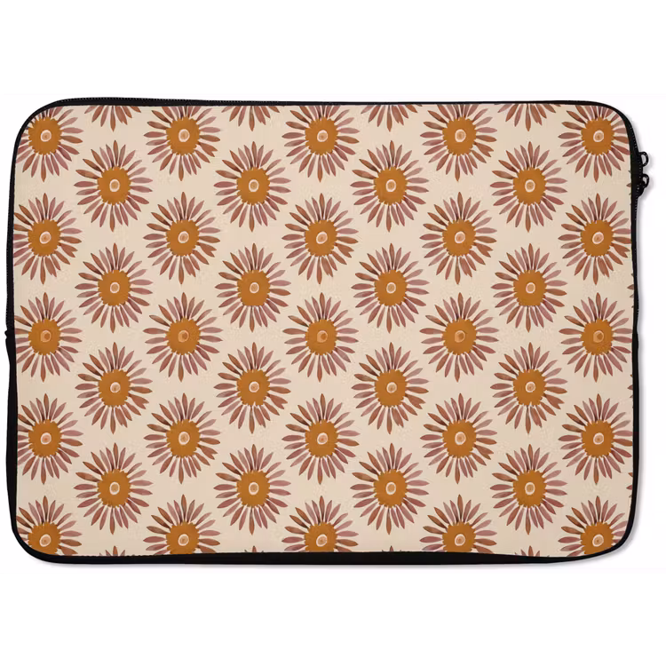 Patroon - Retro - Bruin laptophoes neopreen klein 279 -zkaufland3dotto