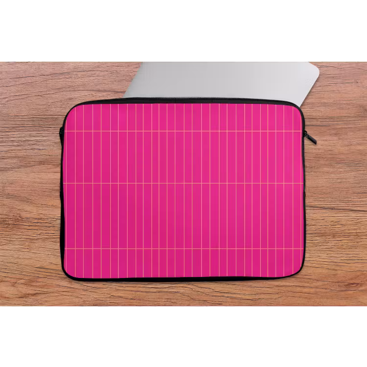 Patroon - Tegel - Magenta - Roze laptophoes neopreen klein 279 -tafel