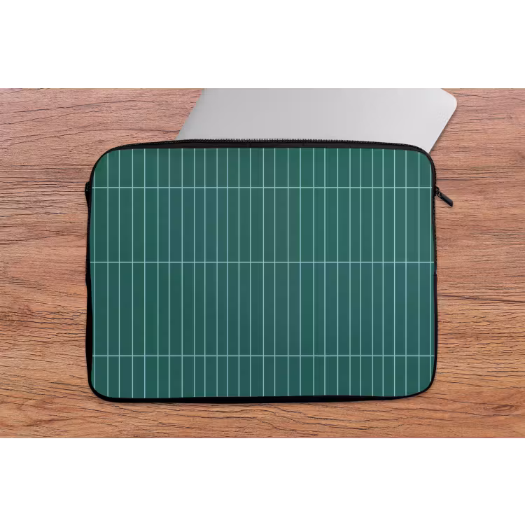 Patroon - Tegel - Saliegroen laptophoes neopreen klein 279 -tafel