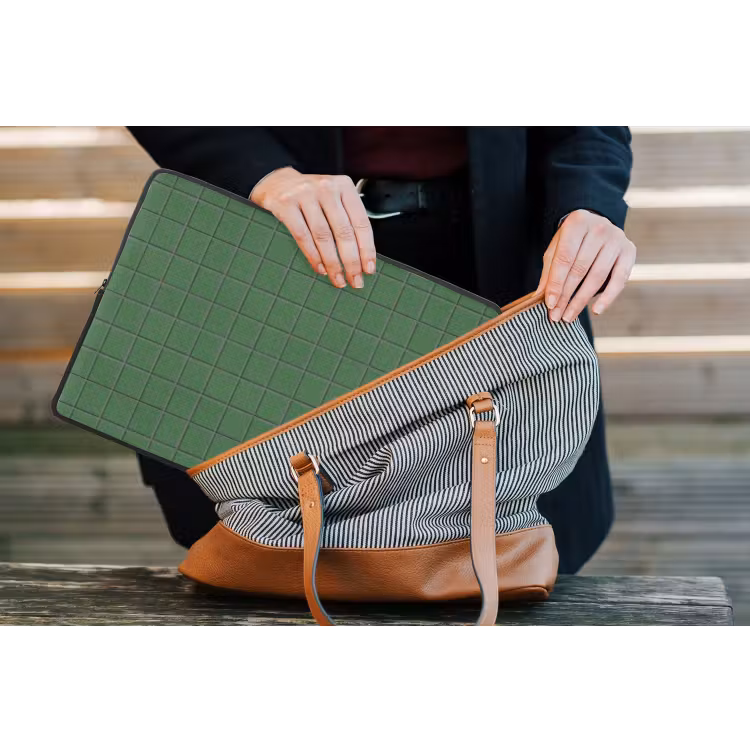 Patroon - Tegels - Groen laptophoes neopreen klein 279 -tas
