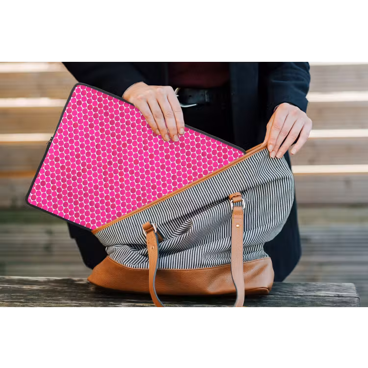 Penny - Mozaïek - Felroze laptophoes neopreen klein 279 -tas