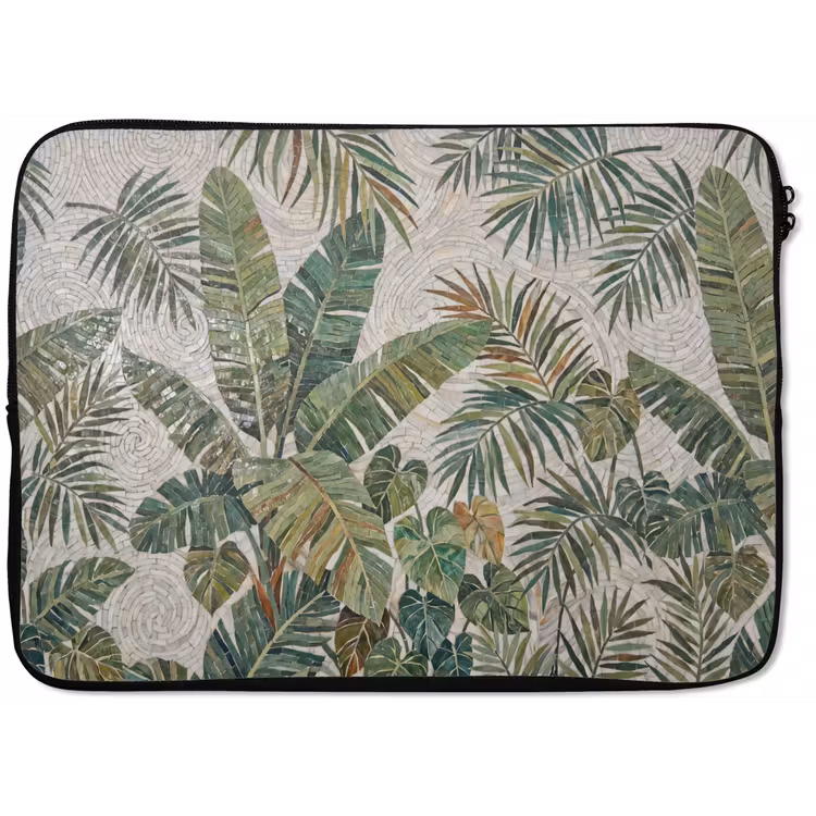 Planten - Tropisch - Mozaïek - Natuur - Groen laptophoes neopreen klein -zkaufland3dotto