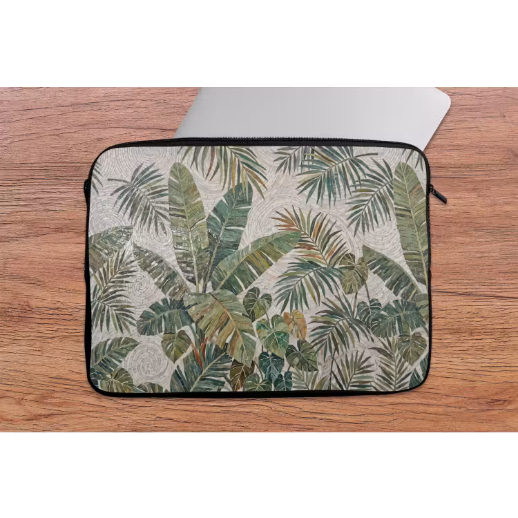 Planten - Tropisch - Mozaïek - Natuur - Groen laptophoes neopreen klein -tafel