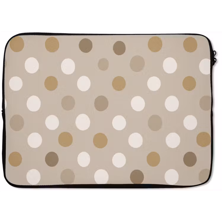 Polka - Dots - Beige laptophoes neopreen klein 279 -zkaufland3dotto