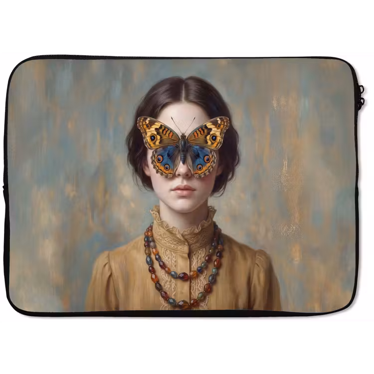 Portret - Vlinder - Kleurrijk laptophoes neopreen klein -zkaufland3dotto