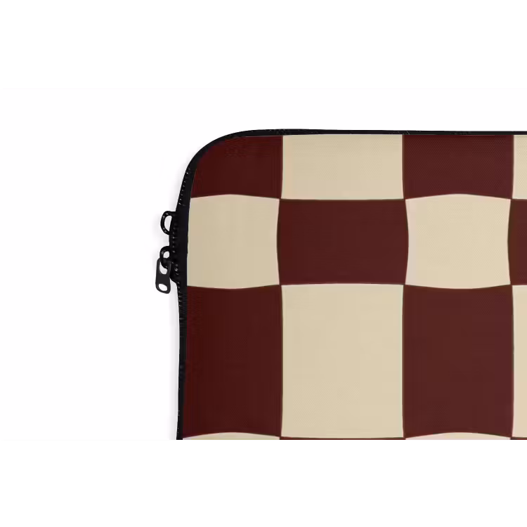 Retro - Patroon - Bruin laptophoes neopreen klein 279 -detail
