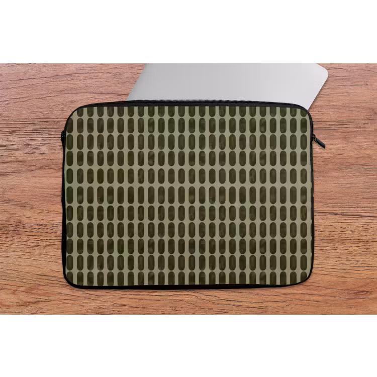 Ritmisch - Effect - Groen laptophoes neopreen klein 279 -tafel